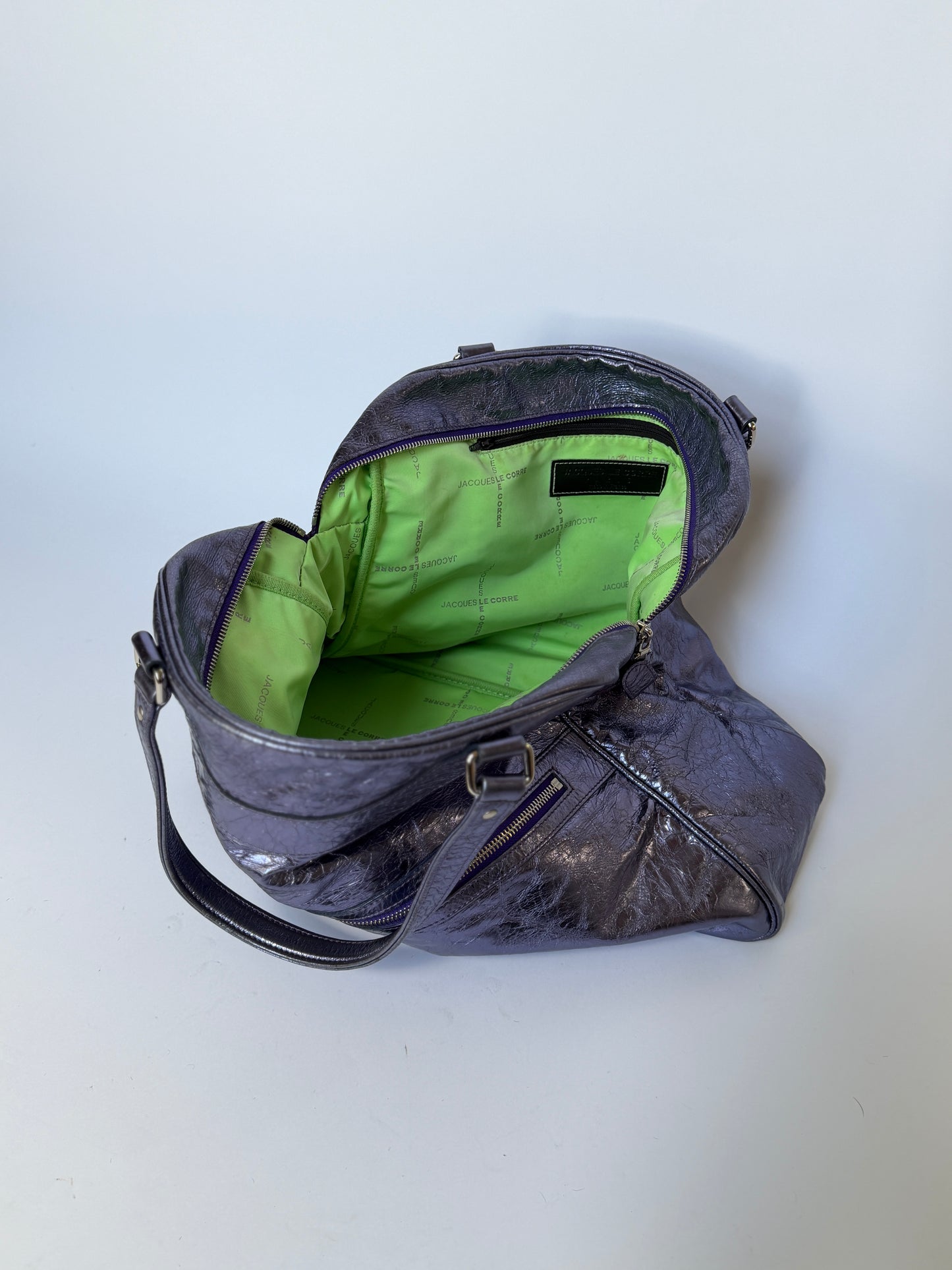 Metallic Purple Duffle Bag