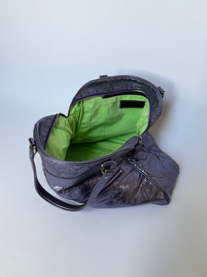 Metallic Purple Duffle Bag