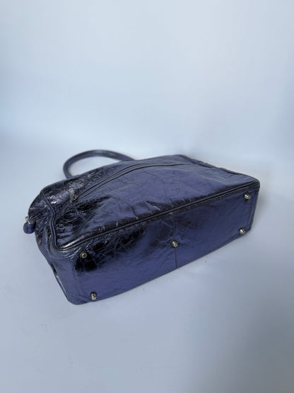 Metallic Purple Duffle Bag