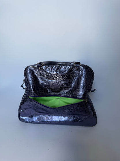 Metallic Purple Duffle Bag