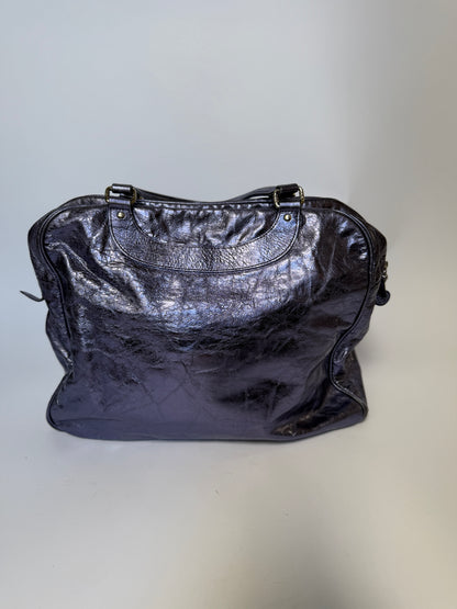 Metallic Purple Duffle Bag