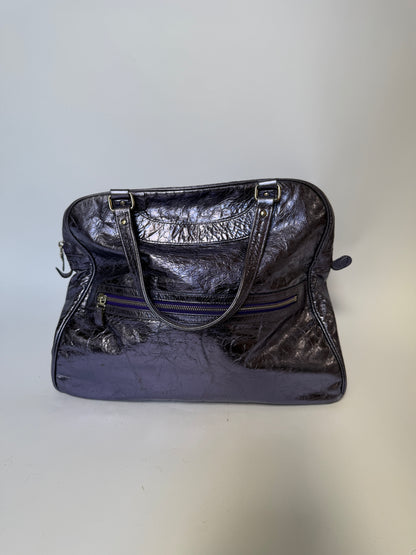 Metallic Purple Duffle Bag