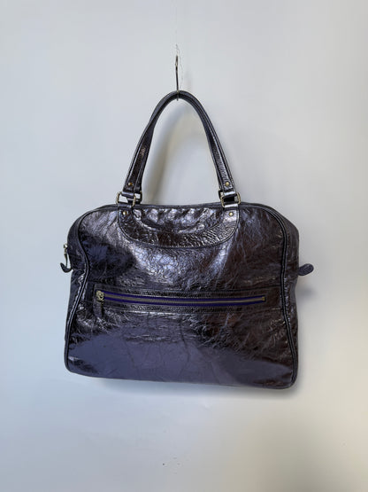 Metallic Purple Duffle Bag
