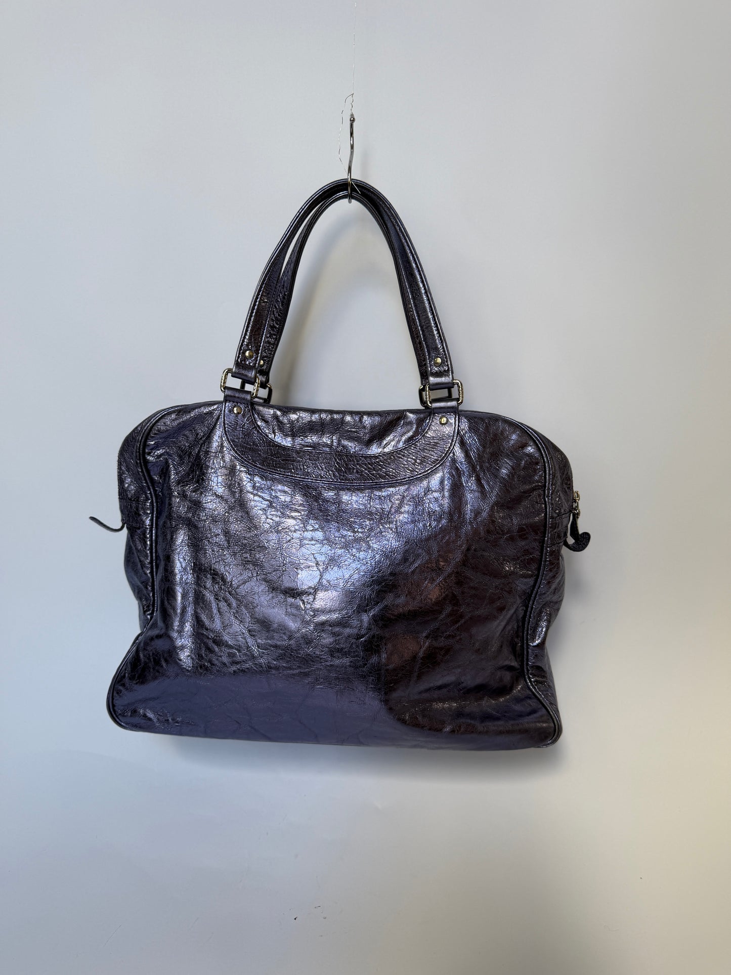 Metallic Purple Duffle Bag