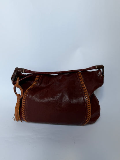 Bordeaux Sheepskin Leather Shoulder Bag
