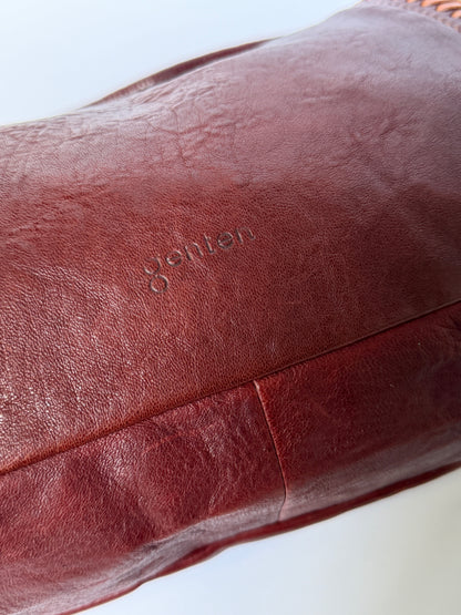 Bordeaux Sheepskin Leather Shoulder Bag