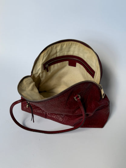 Gucci Burgundy Guccissima Leather Tote Bag