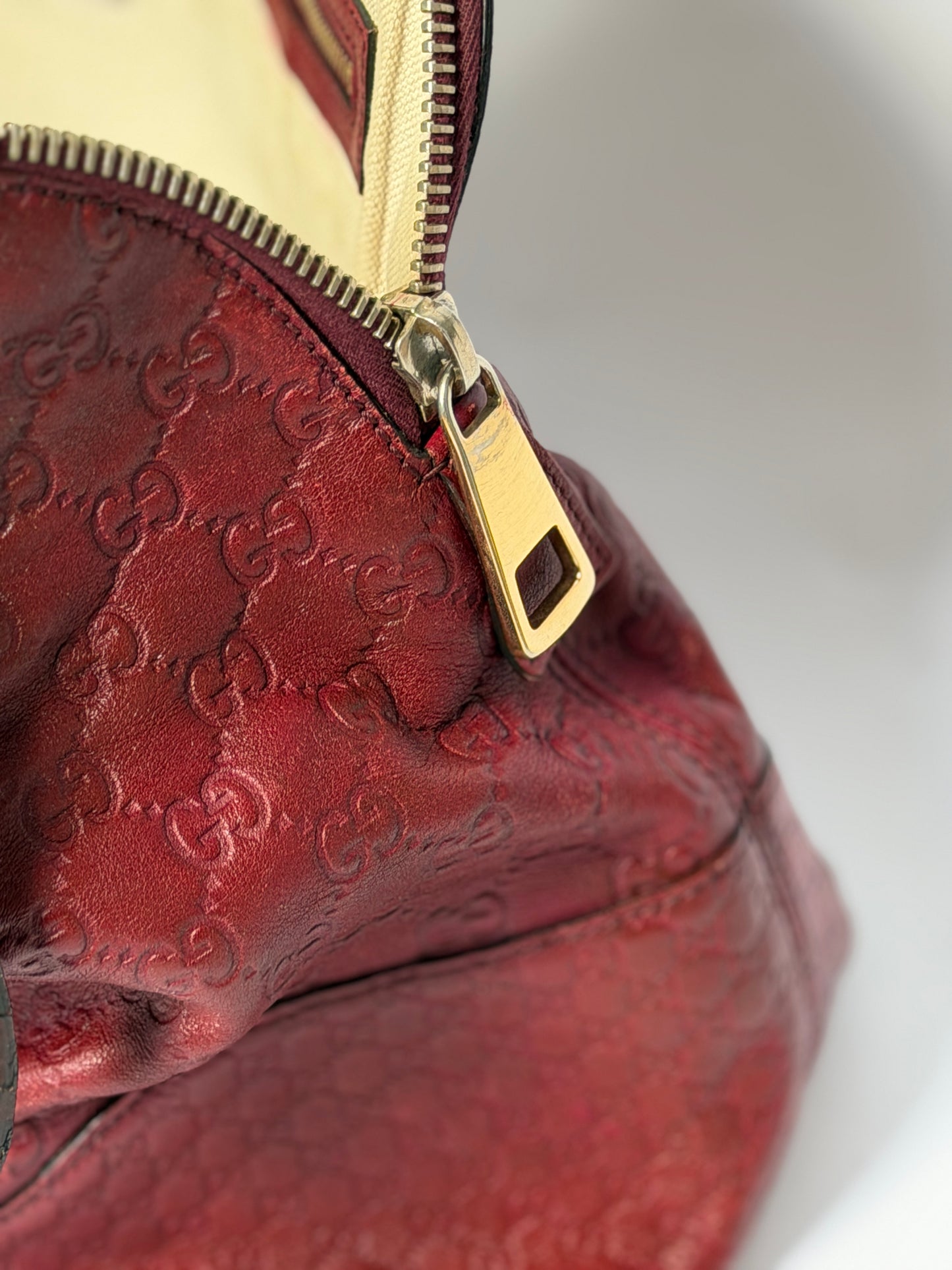 Gucci Burgundy Guccissima Leather Tote Bag