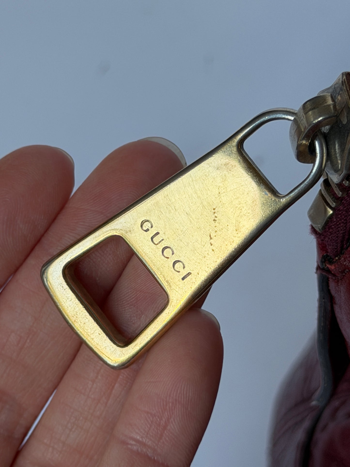 Gucci Burgundy Guccissima Leather Tote Bag