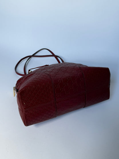 Gucci Burgundy Guccissima Leather Tote Bag
