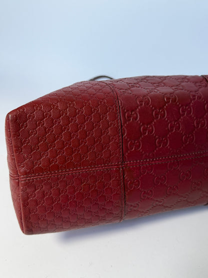 Gucci Burgundy Guccissima Leather Tote Bag