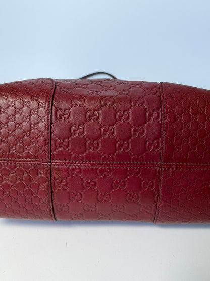 Gucci Burgundy Guccissima Leather Tote Bag