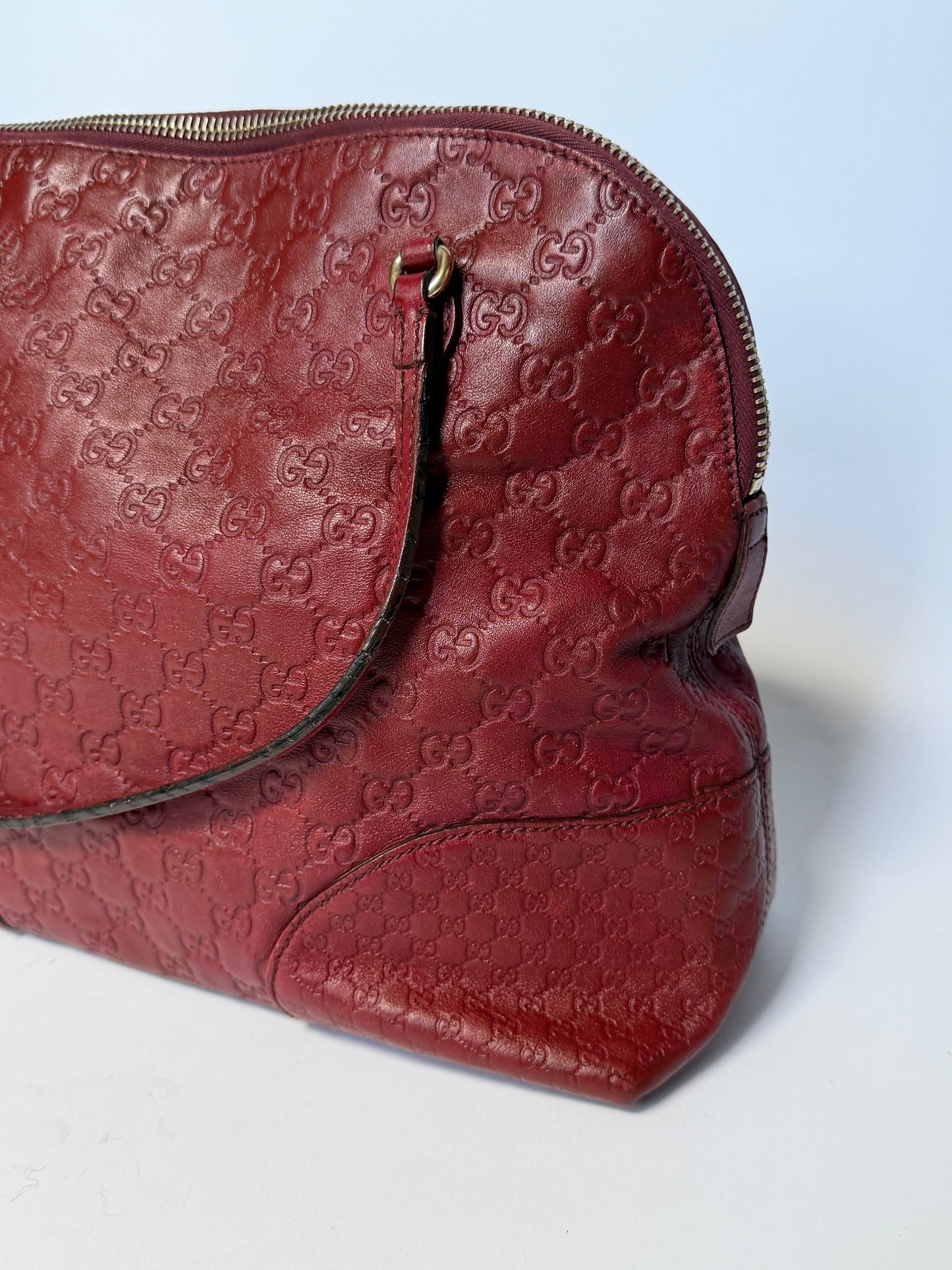 Gucci Burgundy Guccissima Leather Tote Bag