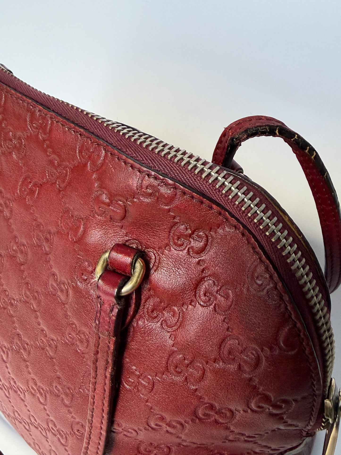 Gucci Burgundy Guccissima Leather Tote Bag