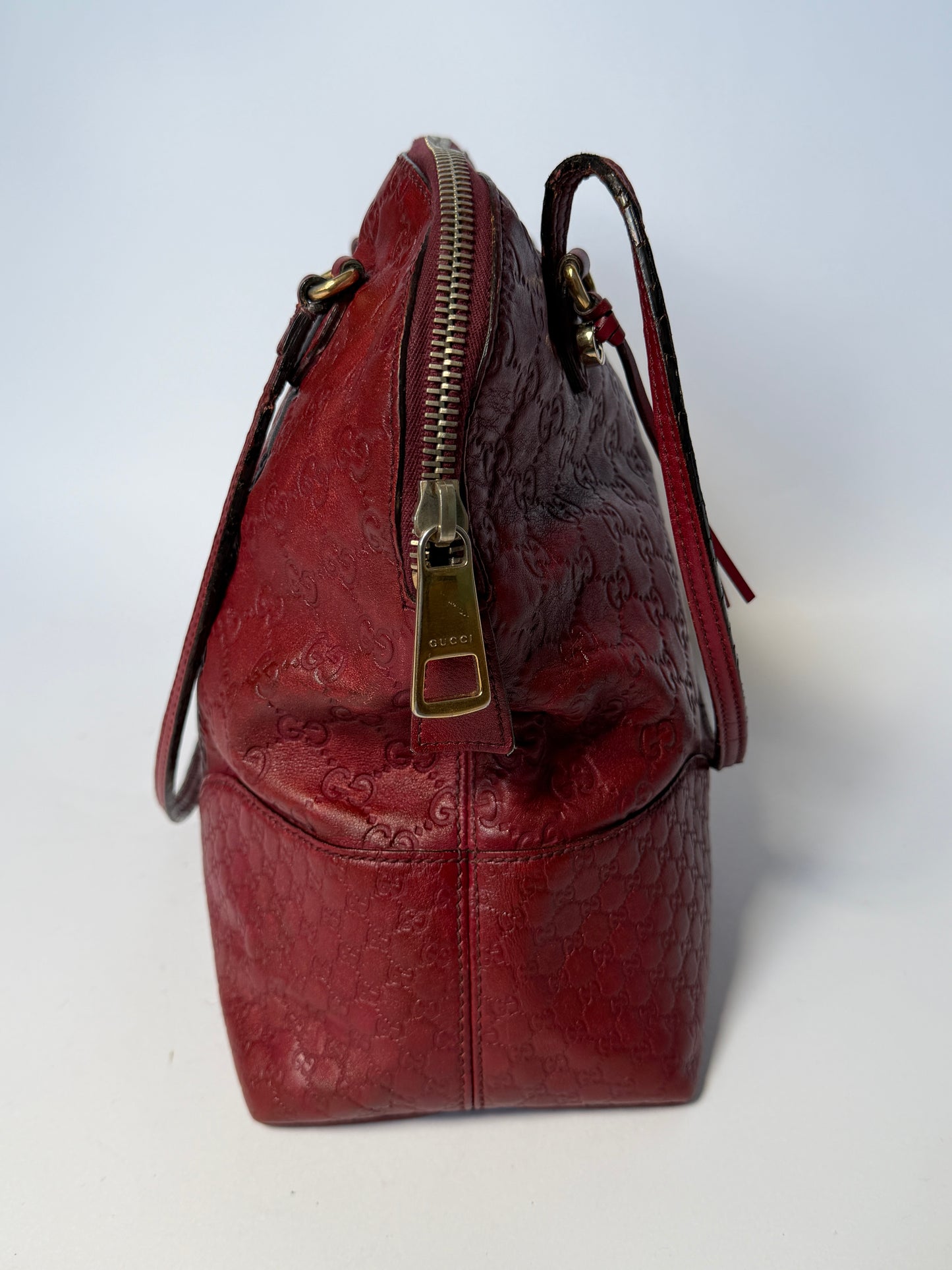 Gucci Burgundy Guccissima Leather Tote Bag