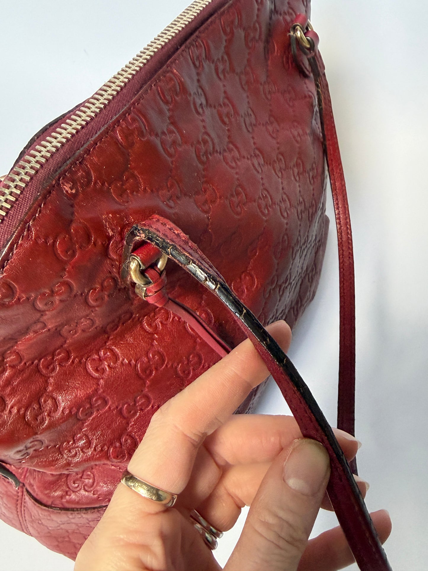 Gucci Burgundy Guccissima Leather Tote Bag