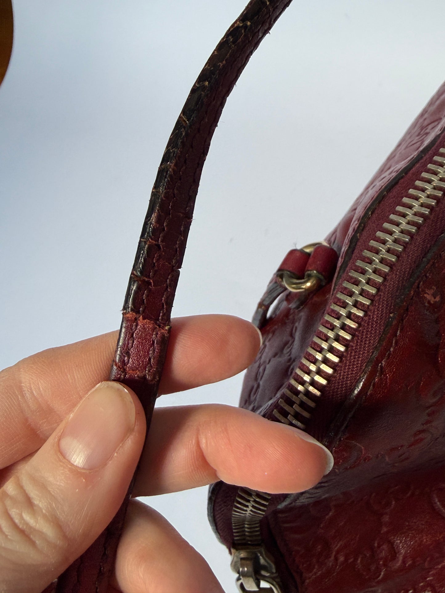 Gucci Burgundy Guccissima Leather Tote Bag