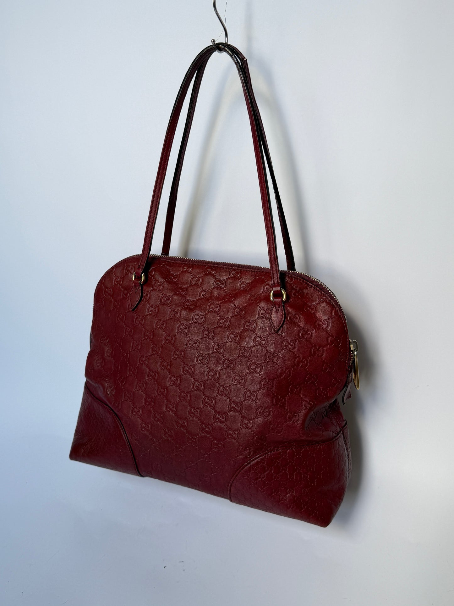 Gucci Burgundy Guccissima Leather Tote Bag