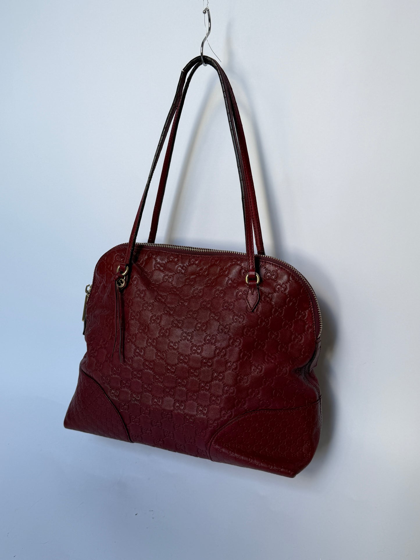 Gucci Burgundy Guccissima Leather Tote Bag