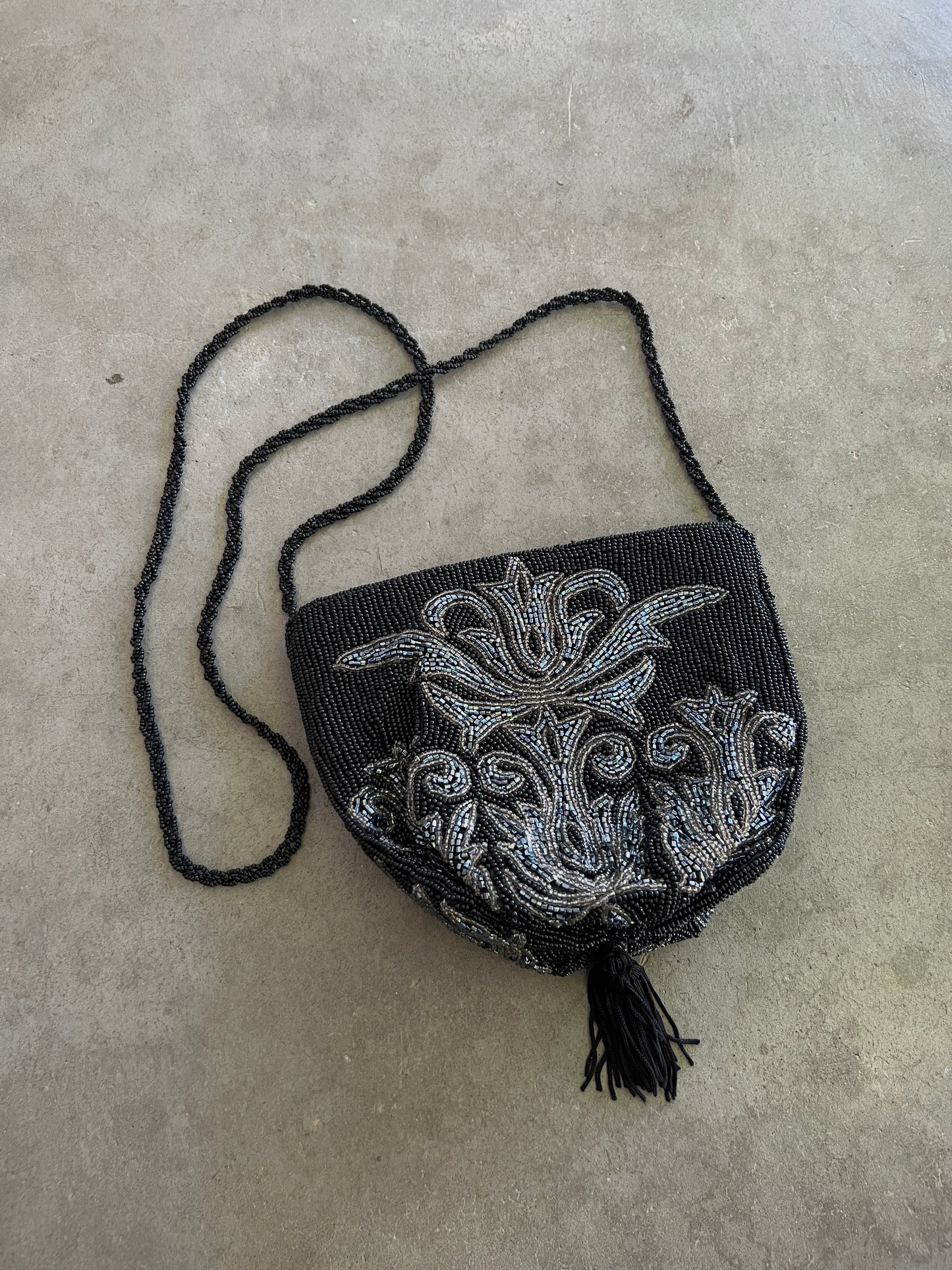 Beaded Evening Bag with Tassel