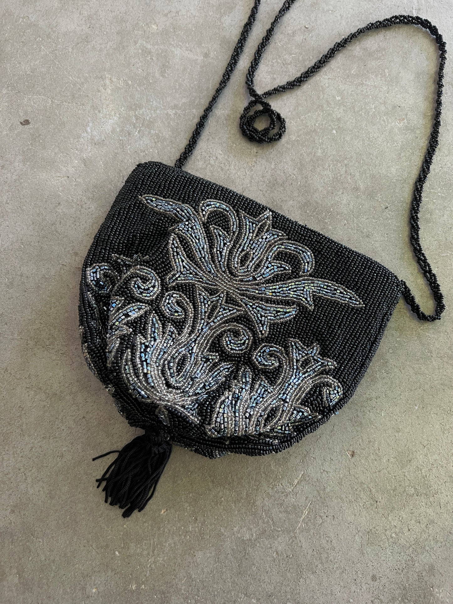 Beaded Evening Bag with Tassel