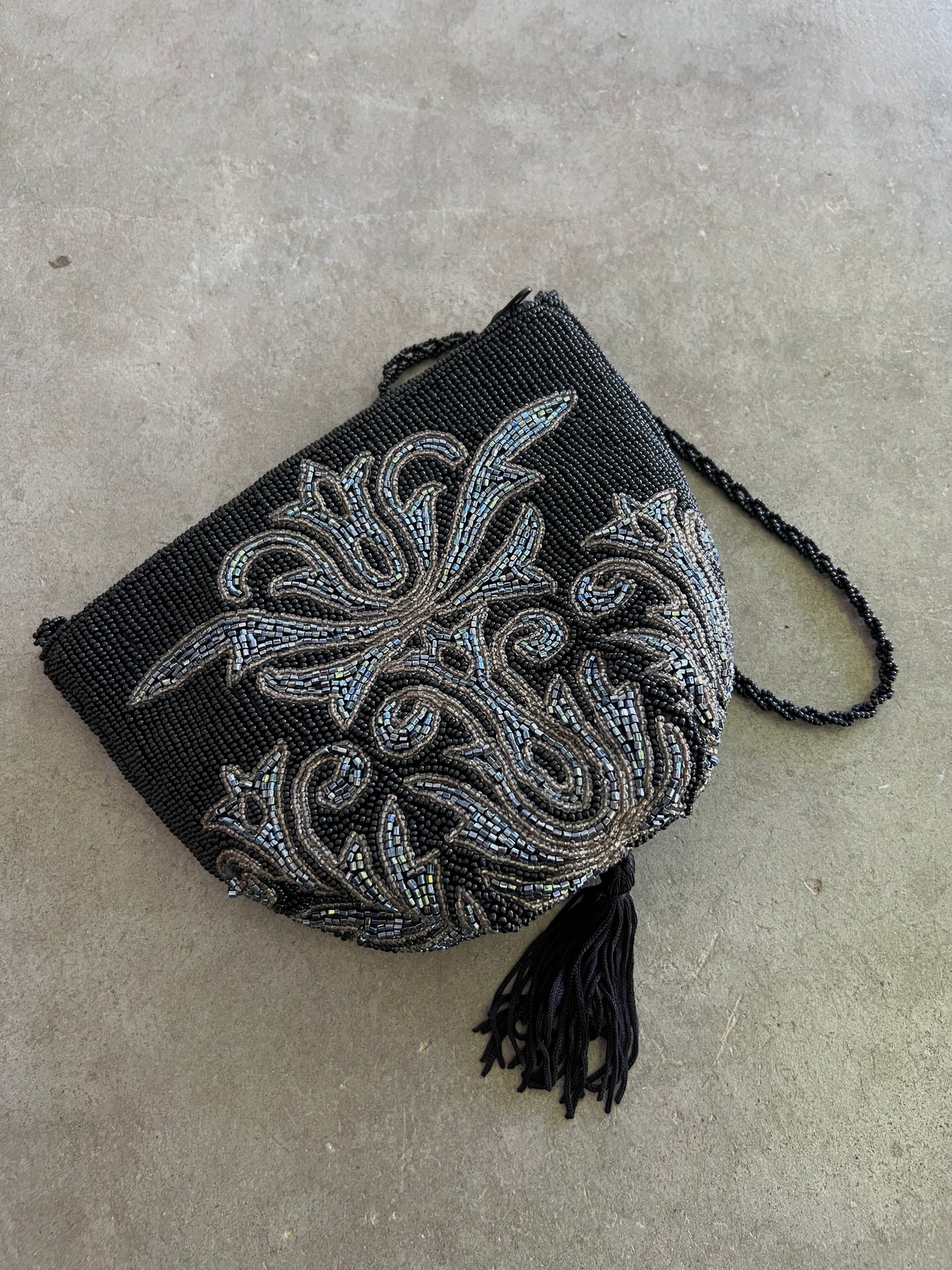 Beaded Evening Bag with Tassel