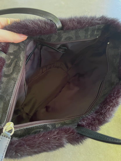 Suede and Fur Handbag