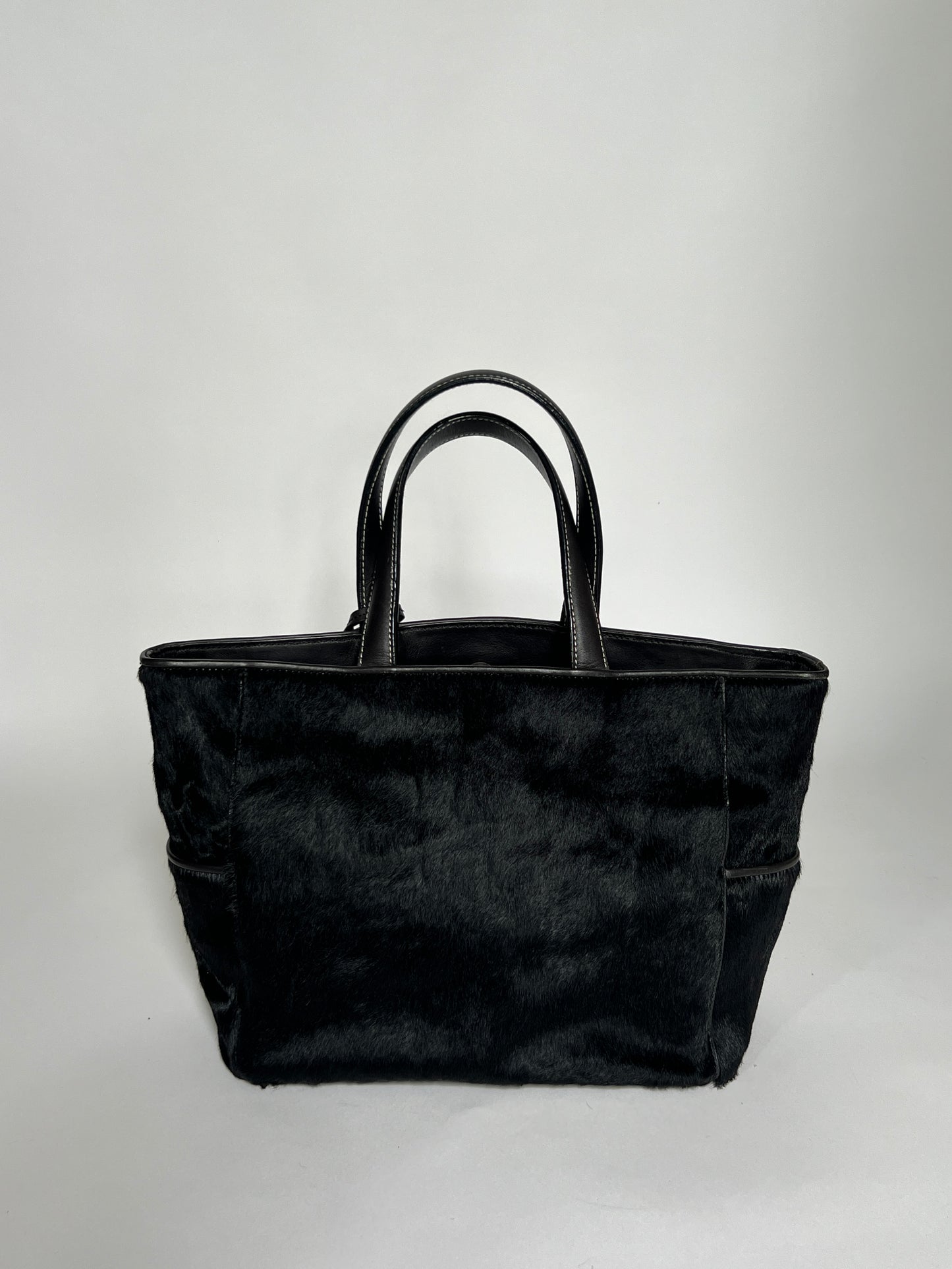 Black Pony Hair Tote
