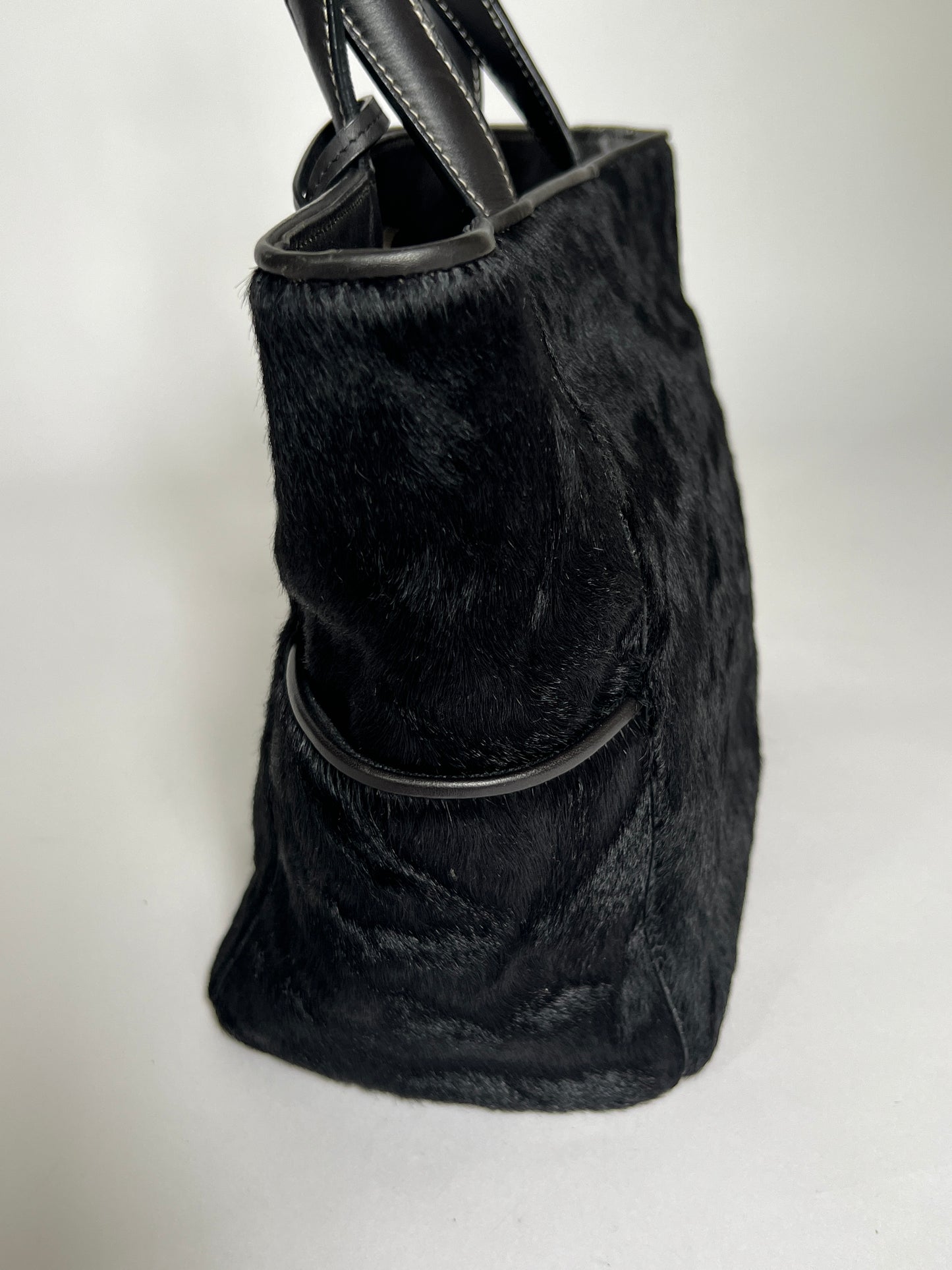Black Pony Hair Tote