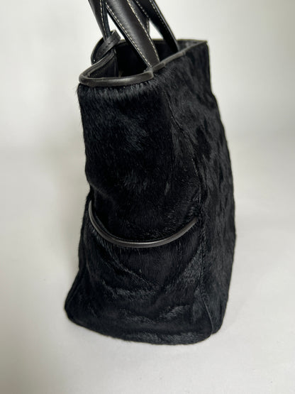 Black Pony Hair Tote