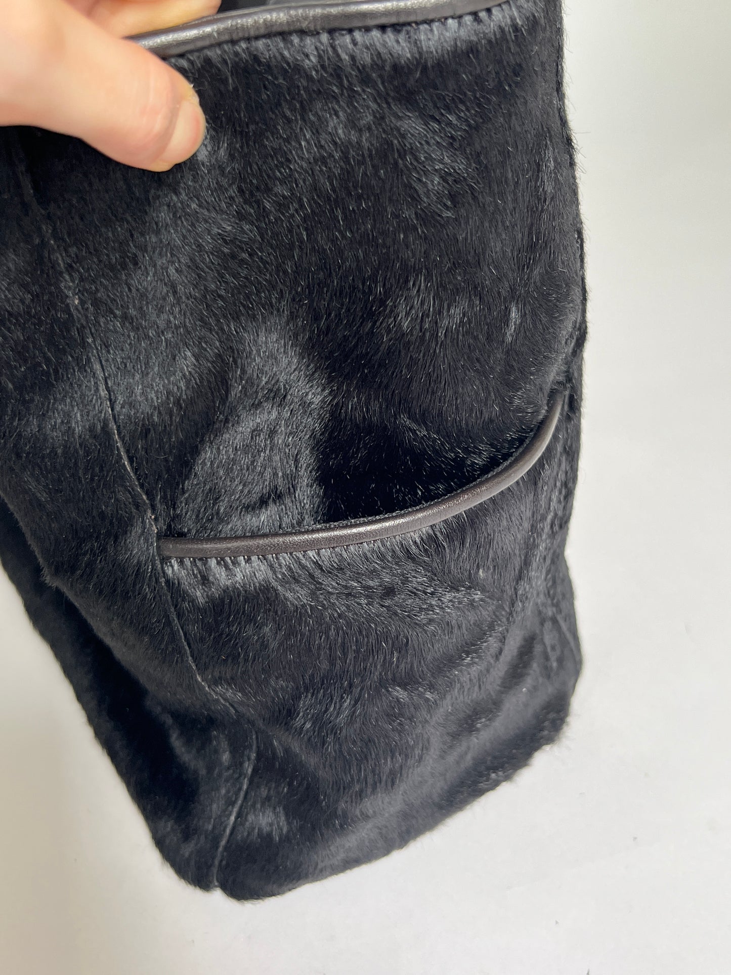 Black Pony Hair Tote