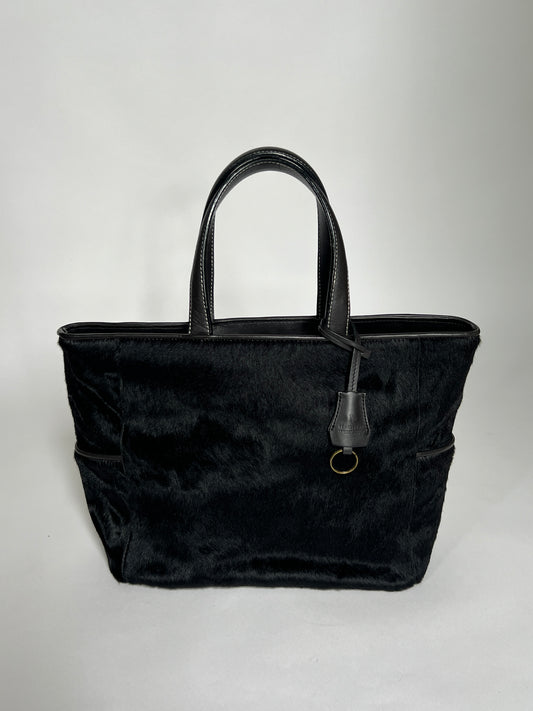 Black Pony Hair Tote