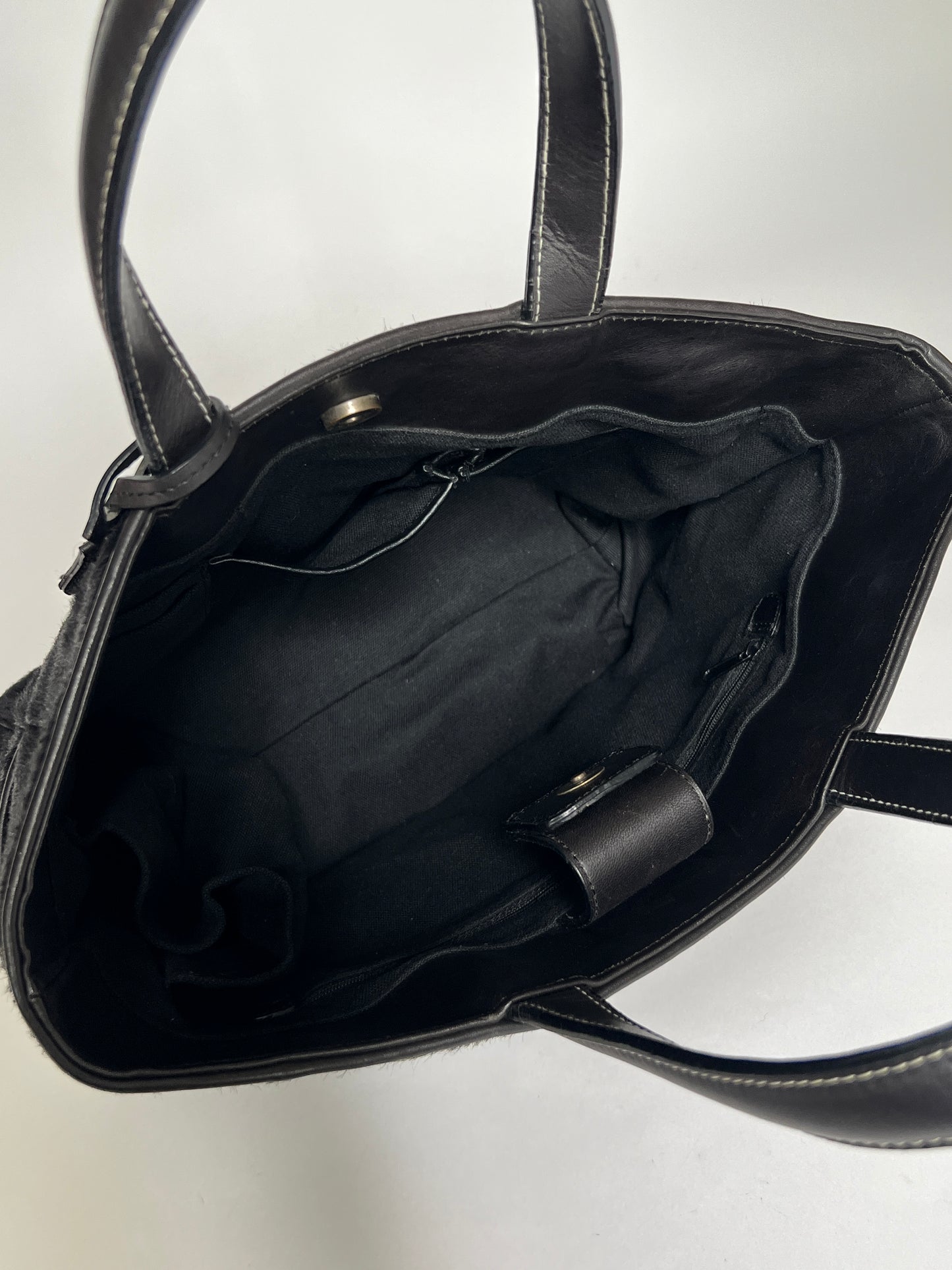 Black Pony Hair Tote