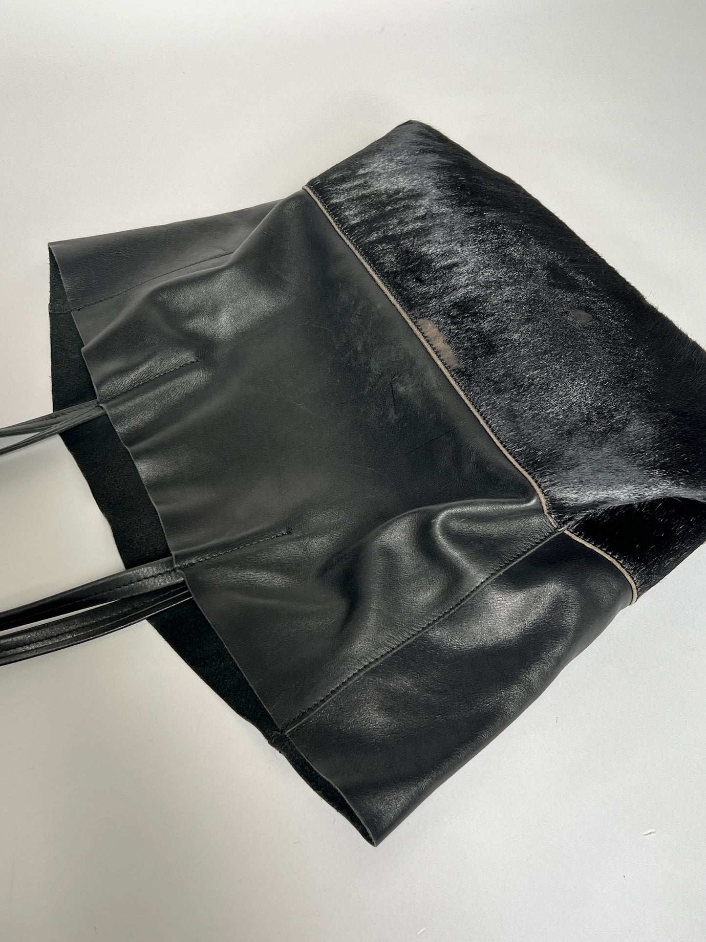 Italian Pony Hair and Leather Tote