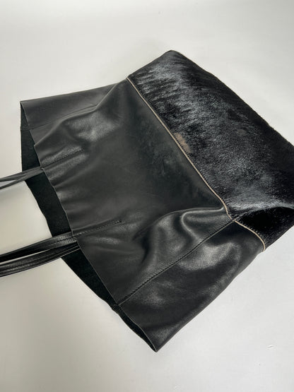 Italian Pony Hair and Leather Tote