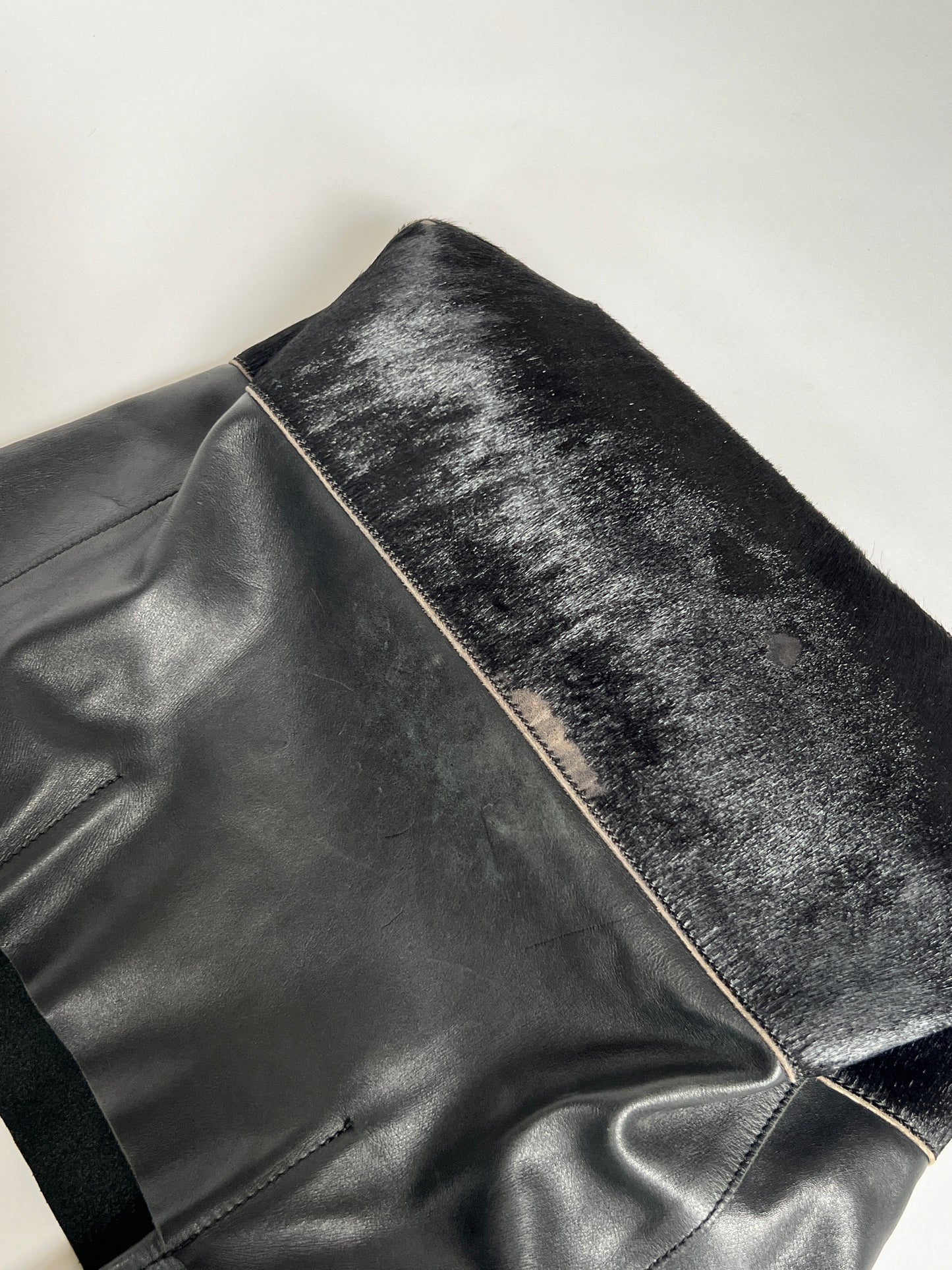 Italian Pony Hair and Leather Tote