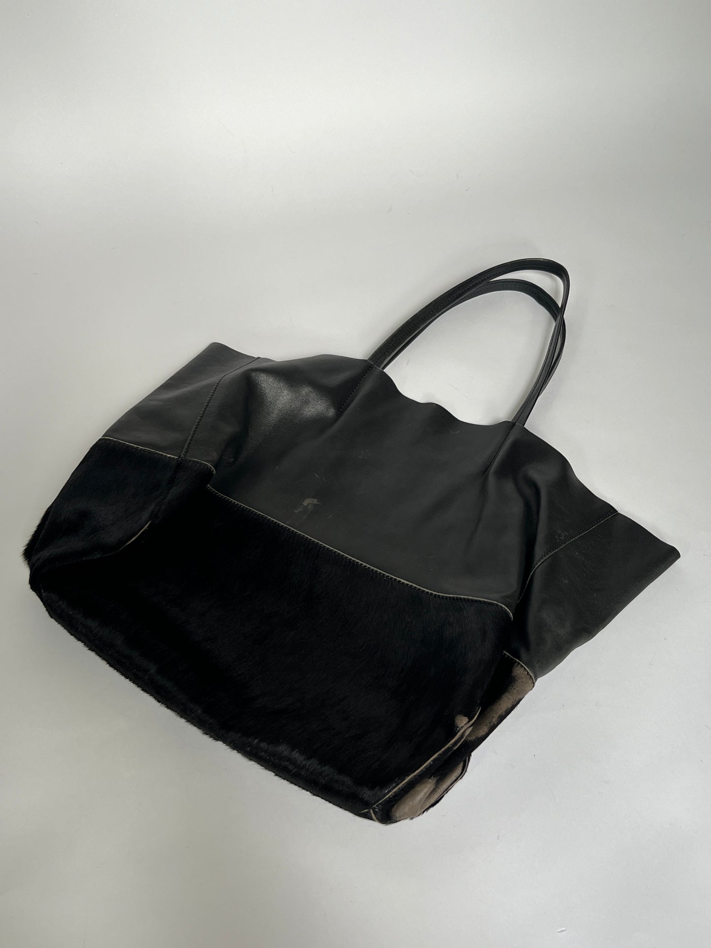 Italian Pony Hair and Leather Tote