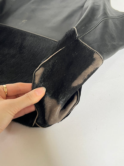 Italian Pony Hair and Leather Tote