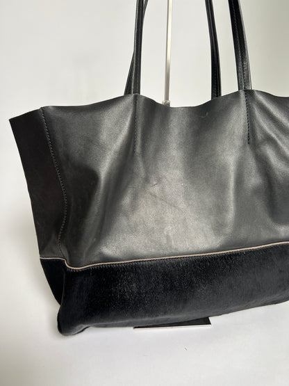 Italian Pony Hair and Leather Tote