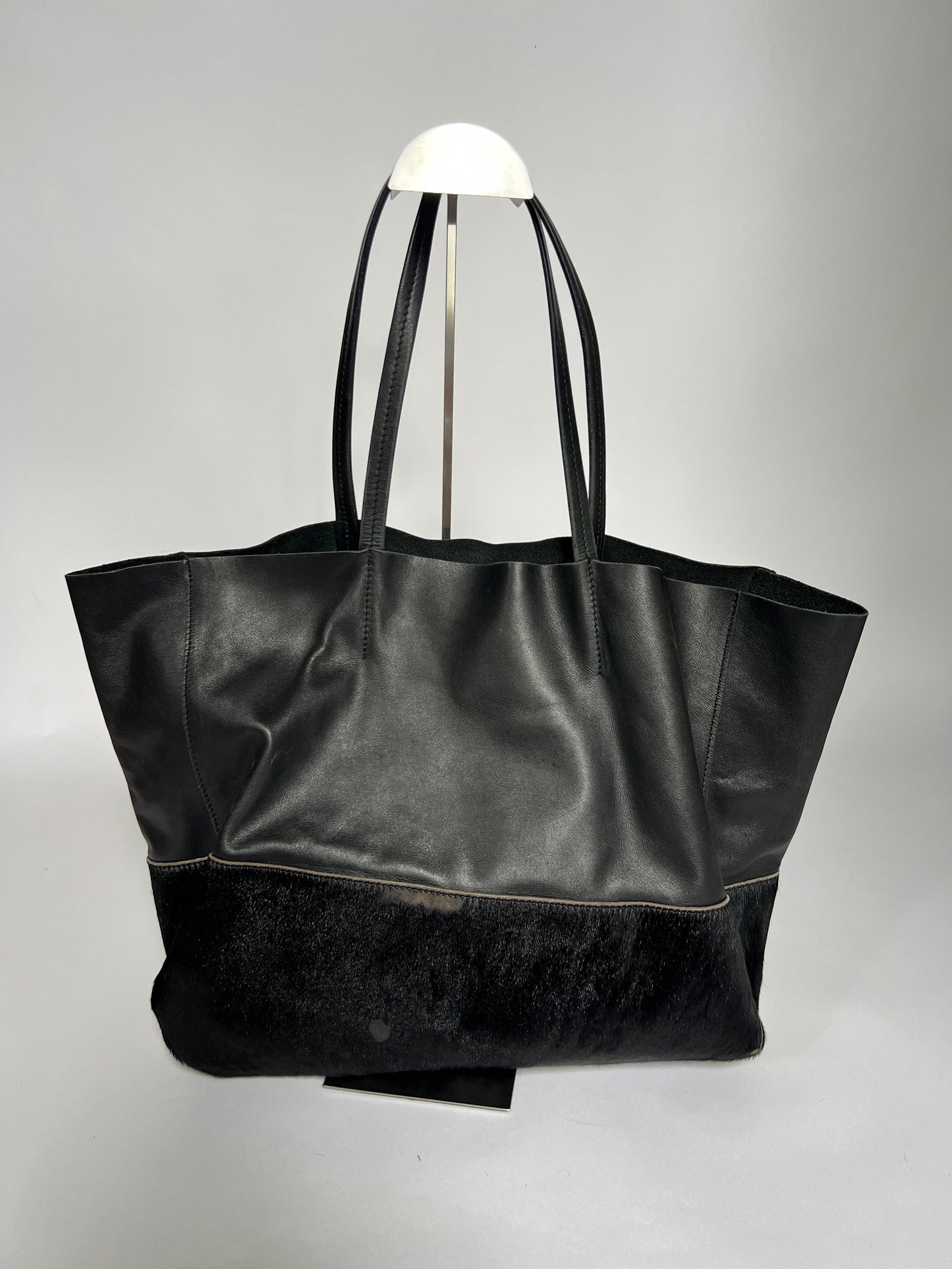 Italian Pony Hair and Leather Tote