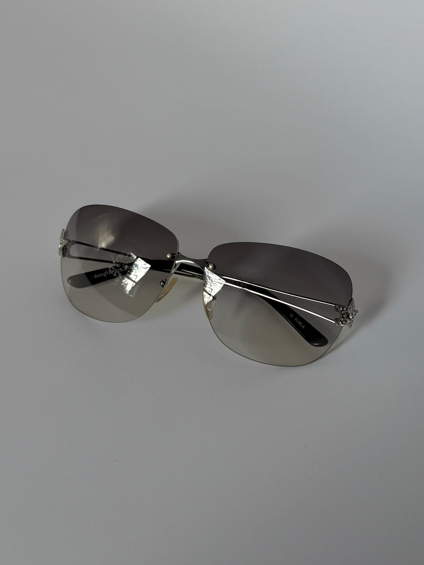 Furla Grey Star Rhinestone Sunglasses