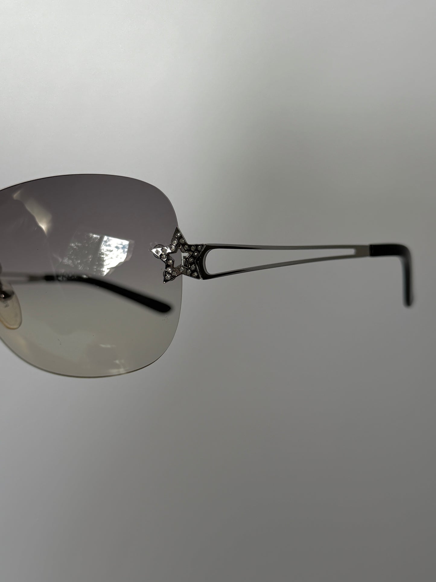 Furla Grey Star Rhinestone Sunglasses