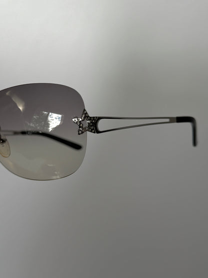 Furla Grey Star Rhinestone Sunglasses