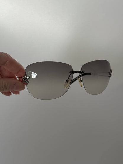 Furla Grey Star Rhinestone Sunglasses