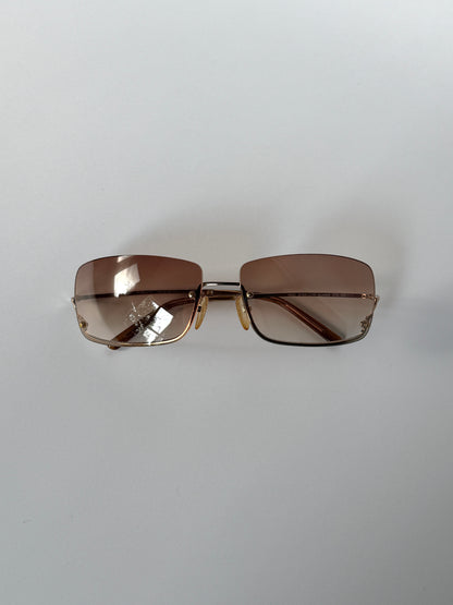 Furla Gold Starlight Rimless Sunglasses