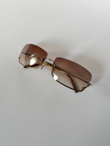 Furla Gold Starlight Rimless Sunglasses