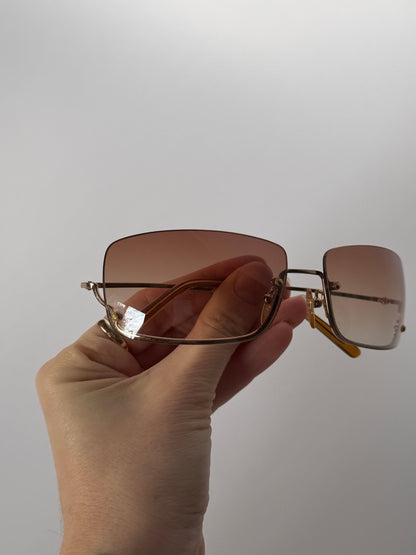Furla Gold Starlight Rimless Sunglasses