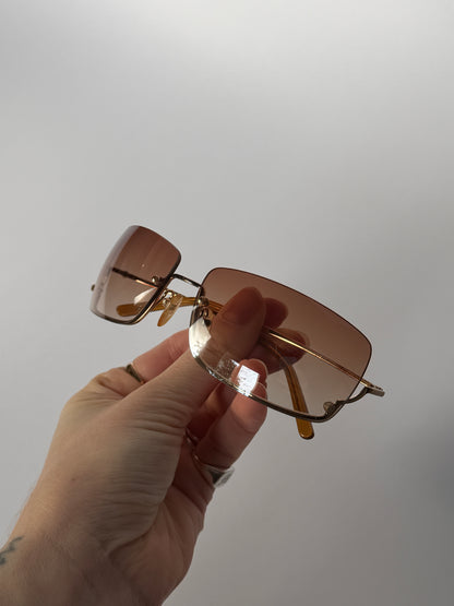 Furla Gold Starlight Rimless Sunglasses