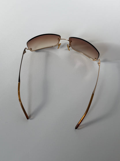 Furla Gold Starlight Rimless Sunglasses