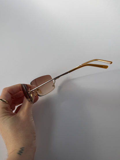 Furla Gold Starlight Rimless Sunglasses